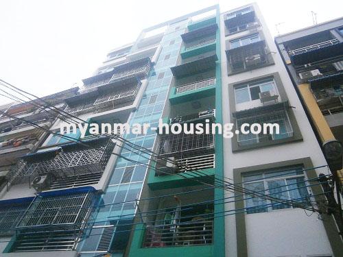 Myanmar real estate - for rent property - No.2172 - Condo for rent in downtown available! - Front view of the building.