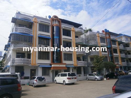 Myanmar real estate - for rent property - No.2216 - Apatment for rent in Shwe Pa Dauk housing! - Front view of the building.