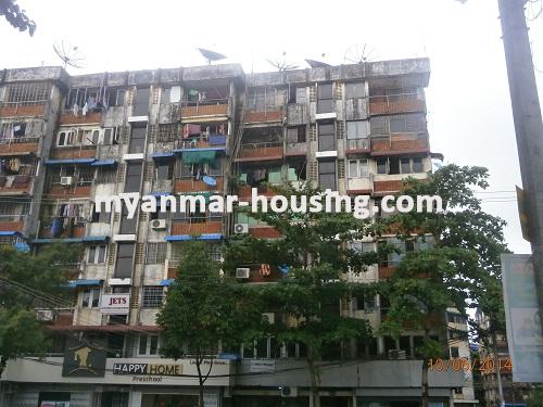 Myanmar real estate - for rent property - No.2239 - Fair price in downtown with two stroeys for rent! - Front view of the building.