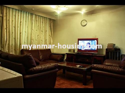 Myanmar real estate - for rent property - No.2255 - Fair price for rent in Pearl condo!Suitable for expats! - View of the living room.