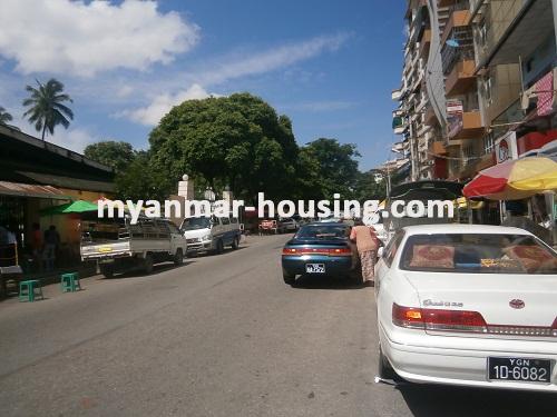 Myanmar real estate - for rent property - No.2279 - Condo for rent in Dagon area! - View of the road.