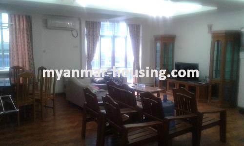 Myanmar real estate - for rent property - No.2333 - Fully Furnished Room for rent in Bo Yar Nyunt Street! - View of the living room.