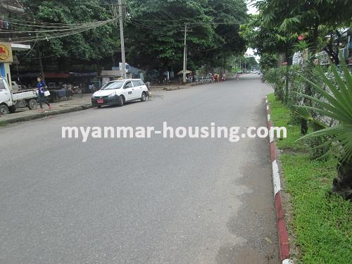 Myanmar real estate - for rent property - No.2338 - Nice apartment is ready to rent it out  in business area! - View of the road.