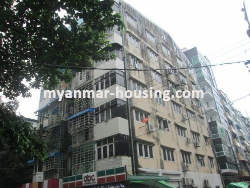 Myanmar real estate - for rent property - No.2402 - Good for rent in business area! - Front view of the building.