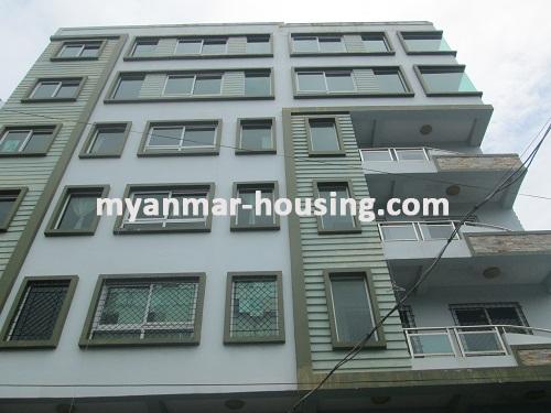 Myanmar real estate - for rent property - No.2403 - An apartment for office in Kamaryut! - Front view of the building.