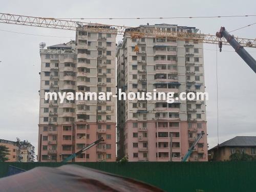 Myanmar real estate - for rent property - No.2416 - Condo for rent in Mingalar Taung Nyunt! - Front view of the building.