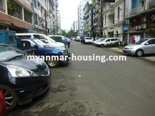 Myanmar real estate - for rent property - No.2444 - An apartment for shop available in Pazundaung! - View of the street.