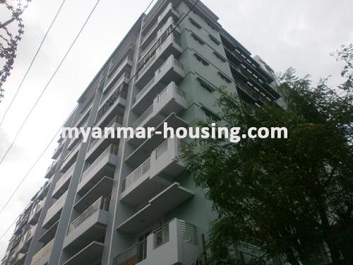 Myanmar real estate - for rent property - No.2507 - An apartment for rent with spacious room! - Front view of the building.