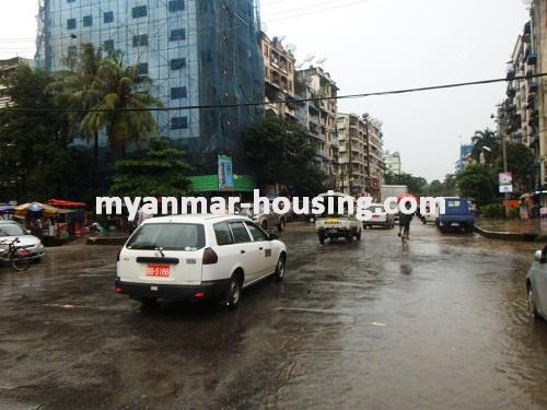 Myanmar real estate - for rent property - No.2511 - Condo for rent near Kan Daw Gyi park! - View of the road.