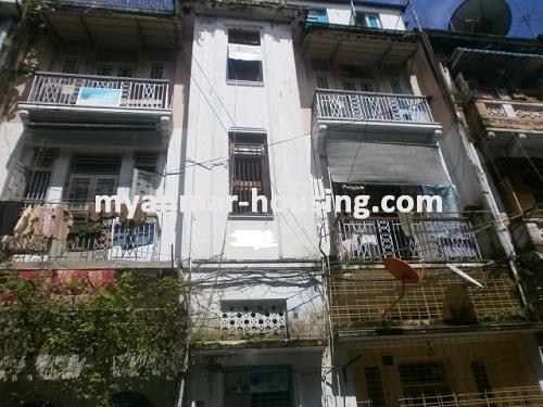 Myanmar real estate - for rent property - No.2519 - An apartment for rent in city center! - Front view of the building.