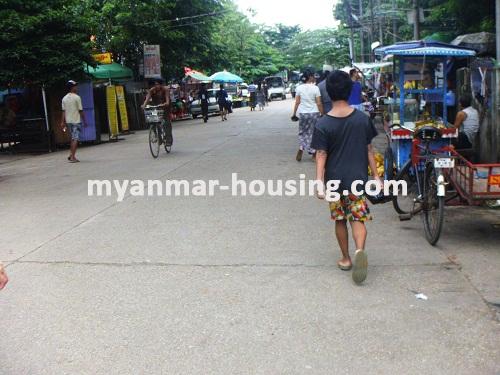 Myanmar real estate - for rent property - No.2524 - House for rent for business available! - View of the street.