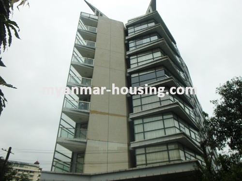 Myanmar real estate - for rent property - No.2564 - Condo for rent in VIP area available! - View of the building.