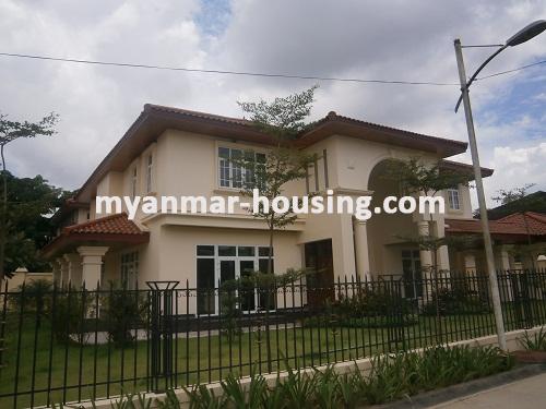 Myanmar real estate - for rent property - No.2597 - Majestic house around VIP ward  in Mindama housing! - Front view of the house.