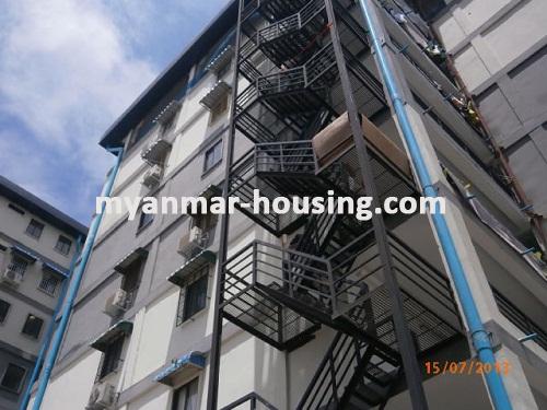 Myanmar real estate - for rent property - No.2598 - Spacious room is ready to rent near MICT park! - Rear view of the building.