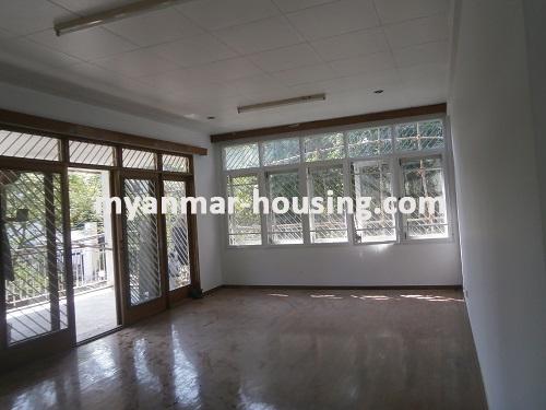 Myanmar real estate - for rent property - No.2686 - Nice land house for rent in Mayangone ! - View of the down stare.