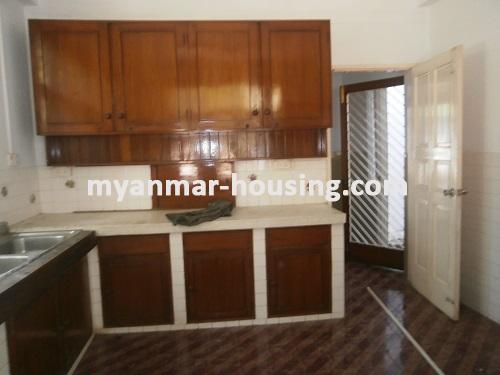 Myanmar real estate - for rent property - No.2686 - Nice land house for rent in Mayangone ! - View of the Kitchen.