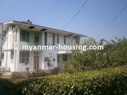 Myanmar real estate - for rent property - No.2814 - A suitable place to live for big family in Hlaing! - the front view of the building