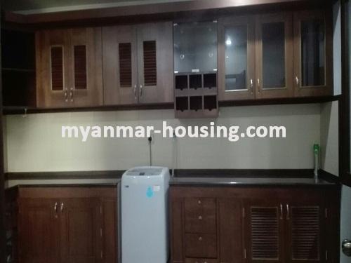 Myanmar real estate - for rent property - No.2828 -  Good room in Green Lake Condo on rent. - View of Kitchen room