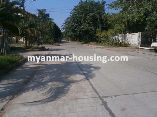 Myanmar real estate - for rent property - No.2839 - 2 Bed Rooms apartment for rent in Hlaing Township! - View of the street