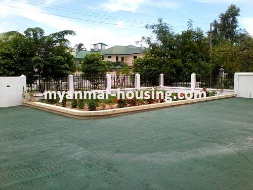 Myanmar real estate - for rent property - No.2878 - Beautiful Landed House with spacious Compound in quiet Area! - View of the compound