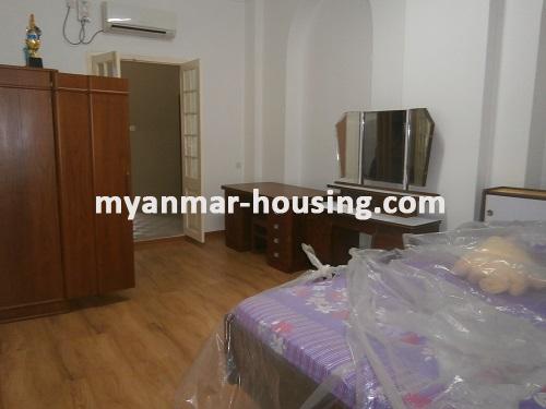 Myanmar real estate - for rent property - No.2952 - One of the beautiful rooms located in Colonial Building! - View of the master bed room.