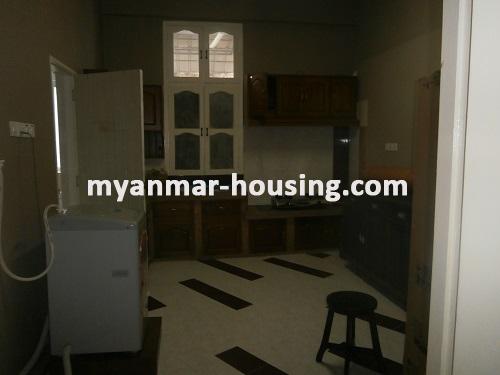 Myanmar real estate - for rent property - No.2952 - One of the beautiful rooms located in Colonial Building! - View of the kitchen room.