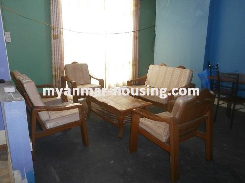 Myanmar real estate - for rent property - No.2959 - Looking for a flat in Spacious Compound near Junction Square Shopping Center? - View of the living room.