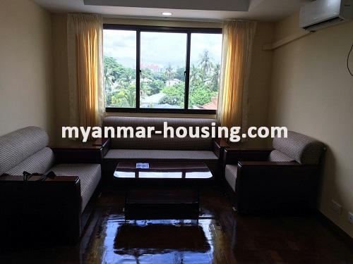 Myanmar real estate - for rent property - No.3172 - . A room with standard decorated in Golden link Condo on Rent! - View of the Living room