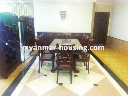 ミャンマー不動産 - 賃貸物件 - No.3228 -  Good Condominium for rent in Mayangone Township. - View of Dinning room