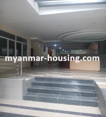 Myanmar real estate - for rent property - No.3252 - Condominium for rent in Dagon Township. - View of Exist in the ground floor.