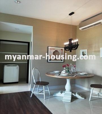 Myanmar real estate - for rent property - No.3268 -  Luxurious Standard Condo room for rent in the G.E.M.S Garden Condominiums. - View of the Dinning room