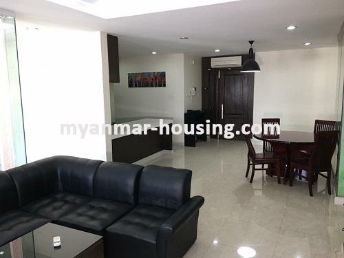 Myanmar real estate - for rent property - No.3276 - Excellent Condominium for rent in Classic Street Condo. - View of the Living room