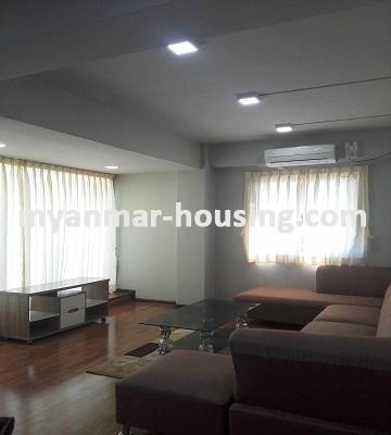 Myanmar real estate - for rent property - No.3288 - Good Condominium for rent in Mayangone Township. - View of the Living room