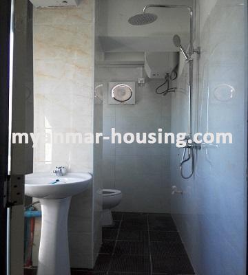 Myanmar real estate - for rent property - No.3288 - Good Condominium for rent in Mayangone Township. - View of the Toilet and Bathroom