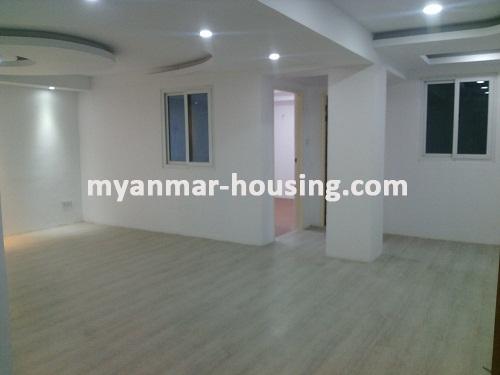 Myanmar real estate - for rent property - No.3289 - A newly built Condo room for rent in ZeyaThiri Condominium.   - View of the Living room