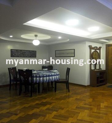 Myanmar real estate - for rent property - No.3296 - Condo room for rent in New Excellent Condo - View of the dinning room