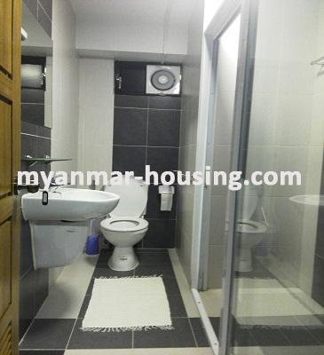 Myanmar real estate - for rent property - No.3296 - Condo room for rent in New Excellent Condo - View of the Toilet and Bathroom