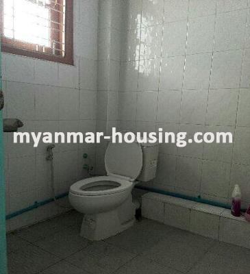 Myanmar real estate - for rent property - No.3298 - A Landed House for rent in Botahtaung Township. - View of the Toilet and Bathroom