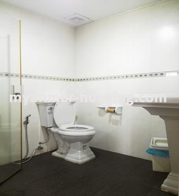 Myanmar real estate - for rent property - No.3302 - An office room for rent in Cherry Condo. - View of the toilet and Bathroom