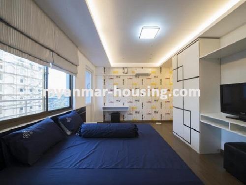 Myanmar real estate - for rent property - No.3313 - Nice room for rent in Hnin Kyar Phyu Condo. - View of the master bed room