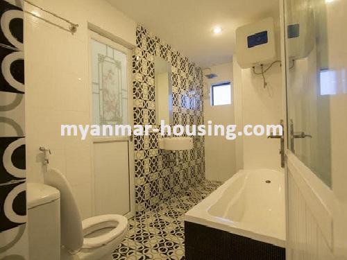 Myanmar real estate - for rent property - No.3313 - Nice room for rent in Hnin Kyar Phyu Condo. - View of the wash room.