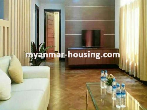 Myanmar real estate - for rent property - No.3341 - A lovely Condo room for rent in Esprado Tower. - View of the Living room