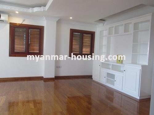 Myanmar real estate - for rent property - No.3356 - Well decorated room for rent in Ahlone Township. - View of the Living room