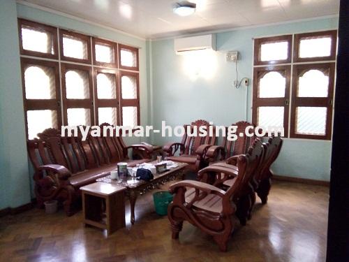 Myanmar real estate - for rent property - No.3380 - A Two Storey Landed House for rent in Bahan Township. - View of the Living room