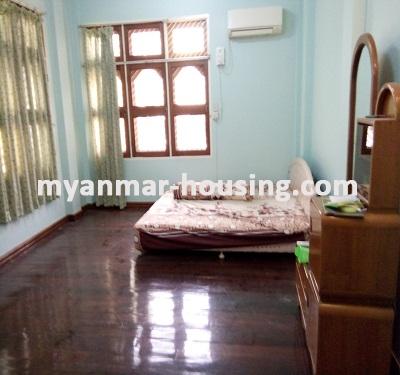 Myanmar real estate - for rent property - No.3380 - A Two Storey Landed House for rent in Bahan Township. - View of the Bed room