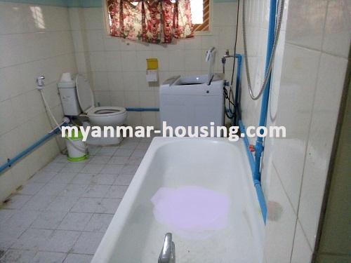 Myanmar real estate - for rent property - No.3380 - A Two Storey Landed House for rent in Bahan Township. - View of the Bathroom and Toilet