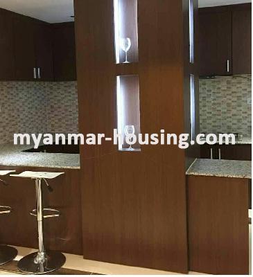 ミャンマー不動産 - 賃貸物件 - No.3391 - Luxurus Condo room for rent in Golden Parami Condominium. - View of Kitchen room