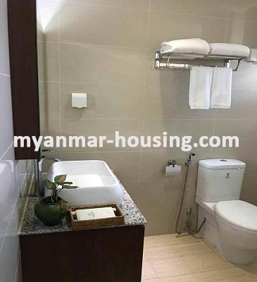 ミャンマー不動産 - 賃貸物件 - No.3391 - Luxurus Condo room for rent in Golden Parami Condominium. - View of Bathroom