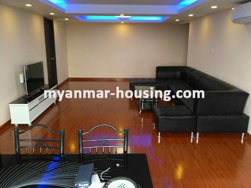 Myanmar real estate - for rent property - No.3392 - Nice Condo room for rent in Titsa Yeik Thar Condo. - View of the Living room