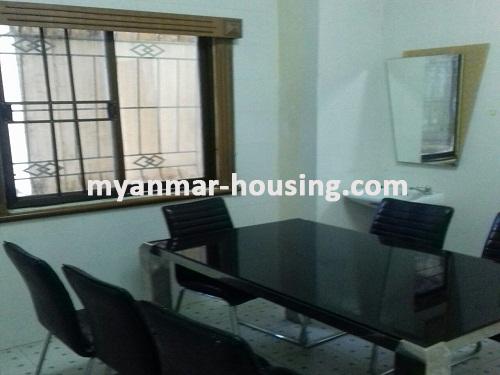 Myanmar real estate - for rent property - No.3402 - A Condo room for rent in Shwe Chan Thar Condo in Tarmwe Township. - View of dinning room